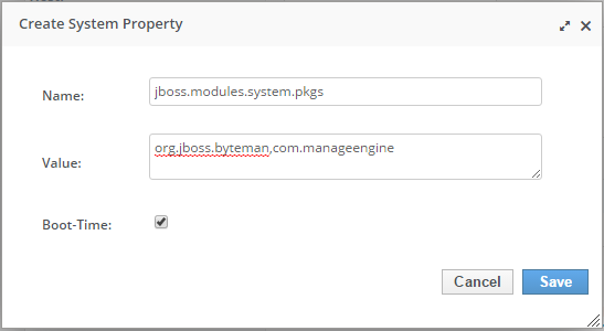 Jbossシステム プロパティ